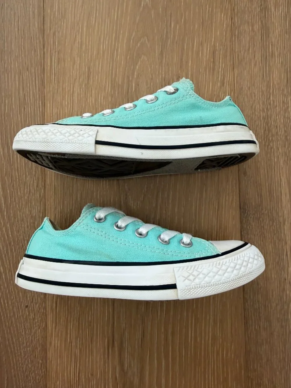 Converse Shoes Kids 11 Chuck Taylor All Star Canvas Light Aqua Blue 357643F